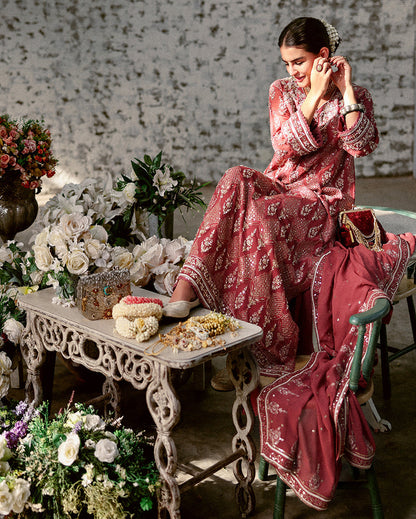 Mushq | Saugaat Pret | Sumbul - Luxury Dress - available at Maria Faisal in UK and USA.