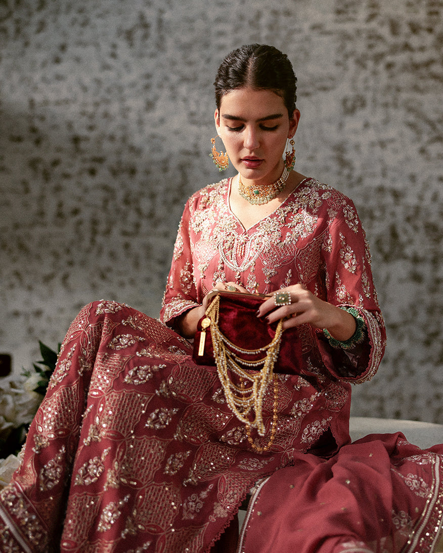 Mushq | Saugaat Pret | Sumbul - Luxury Dress - available at Maria Faisal in UK and USA.