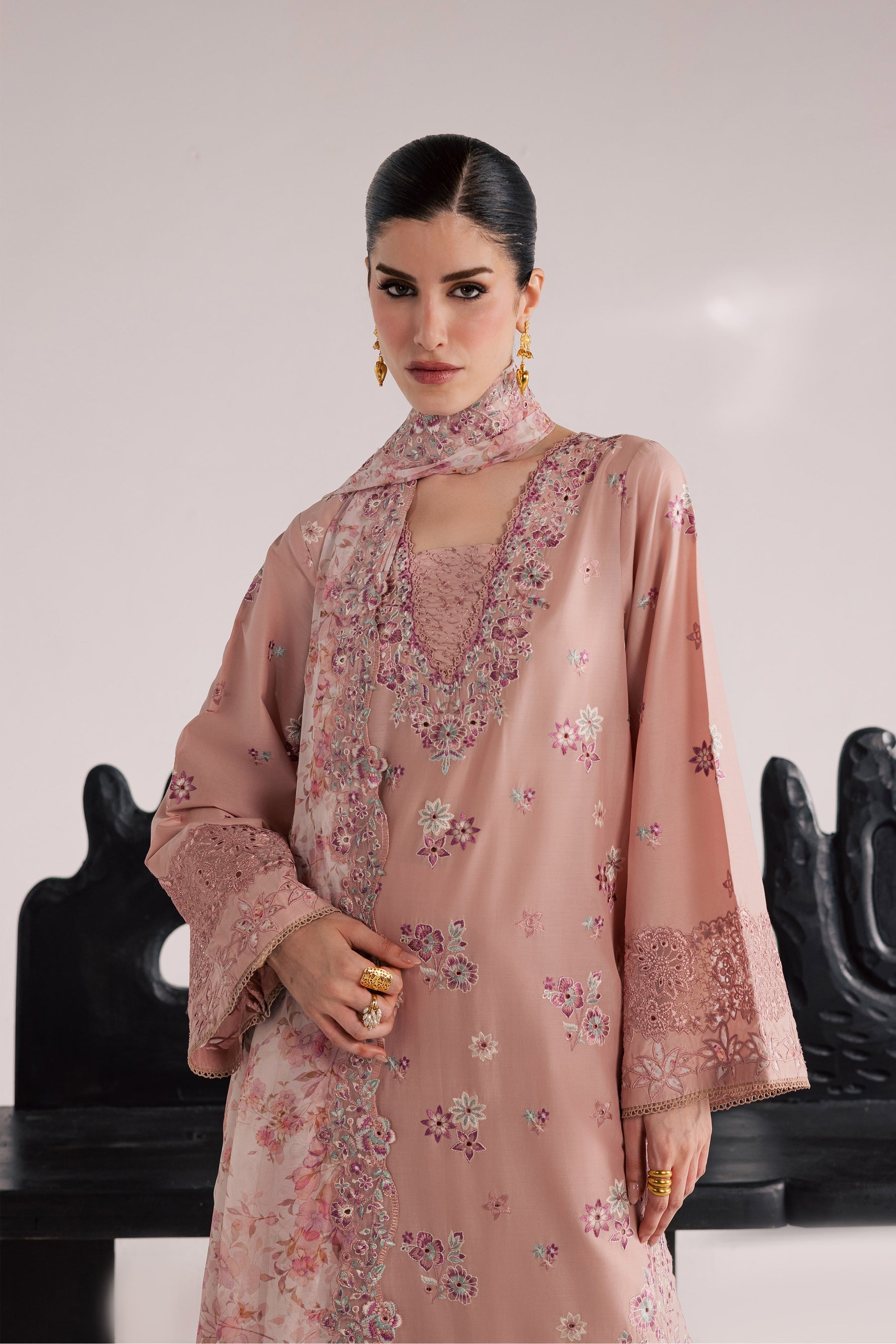 Batik | Festive Eid 26 | SunStone - Luxury Dress - available at Maria Faisal in UK and USA.