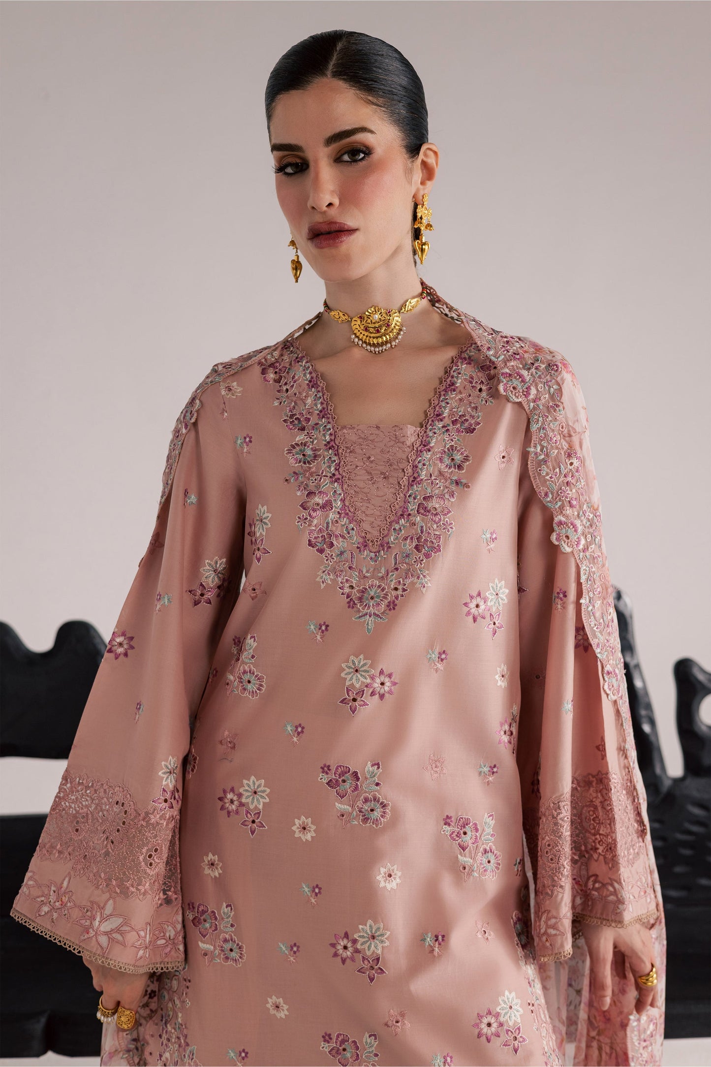 Batik | Festive Eid 26 | SunStone - Luxury Dress - available at Maria Faisal in UK and USA.