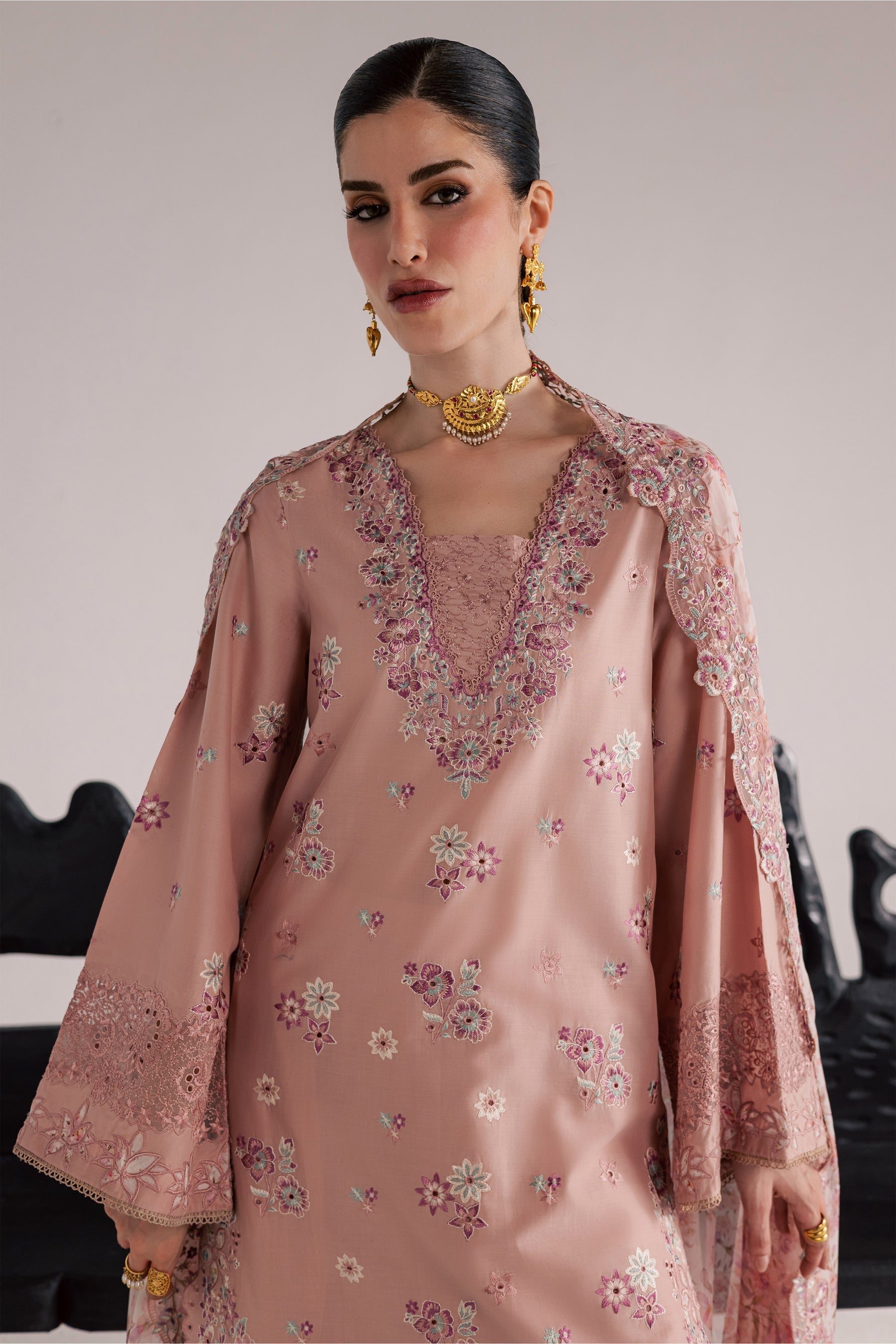 Batik | Festive Eid 26 | SunStone - Luxury Dress - available at Maria Faisal in UK and USA.