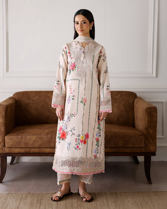 Roheenaz | Sunlit Tales Printed Embroidered Edit | Sunflare Petal - Luxury Dress - available at Maria Faisal in UK and USA.