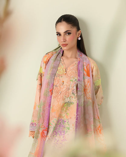 Roheenaz | Rosette Lawn | Sunlit Fern - Casual Dress - available at Maria Faisal in UK and USA.