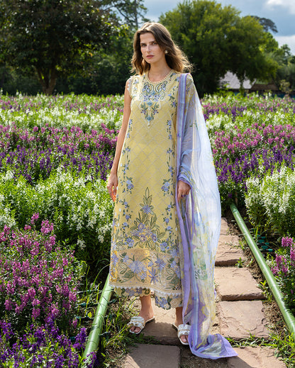 Mushq | Hemline the Secret Garden | Sunlit Meadow - Luxury Dress - available at Maria Faisal in UK and USA.