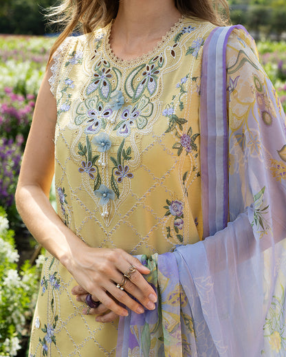 Mushq | Hemline the Secret Garden | Sunlit Meadow - Luxury Dress - available at Maria Faisal in UK and USA.