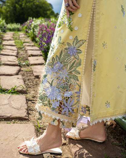 Mushq | The Secret Garden Lawn | Sunlit Meadow - Luxury Dress - available at Maria Faisal in UK and USA.