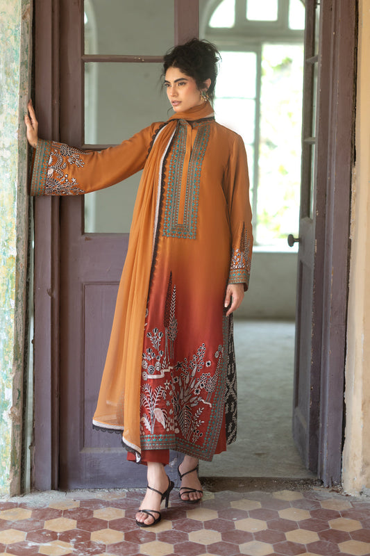 Zainab Chottani | Summer Edition 26 | Sunset Serenade - Formal Dress - available at Maria Faisal in UK and USA.