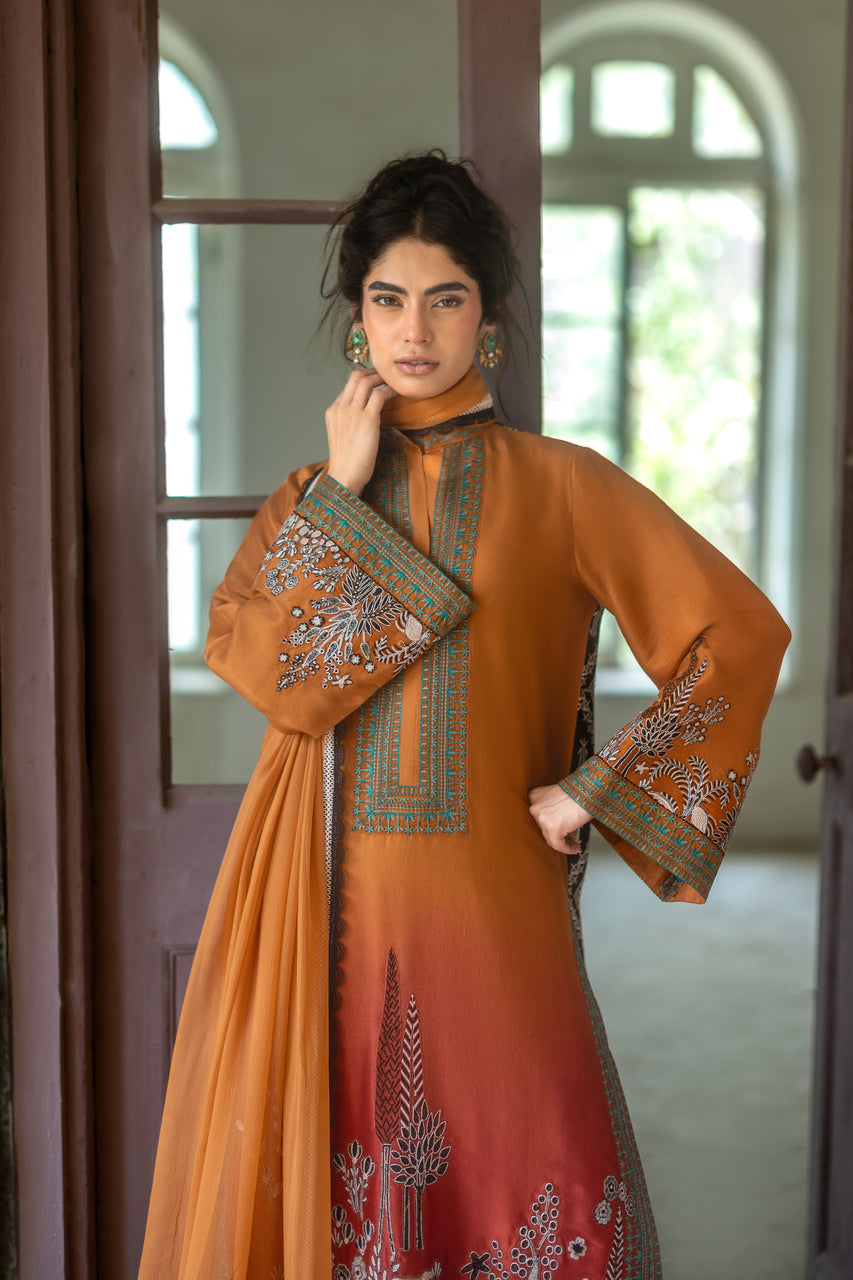 Zainab Chottani | Summer Edition 26 | Sunset Serenade - Formal Dress - available at Maria Faisal in UK and USA.