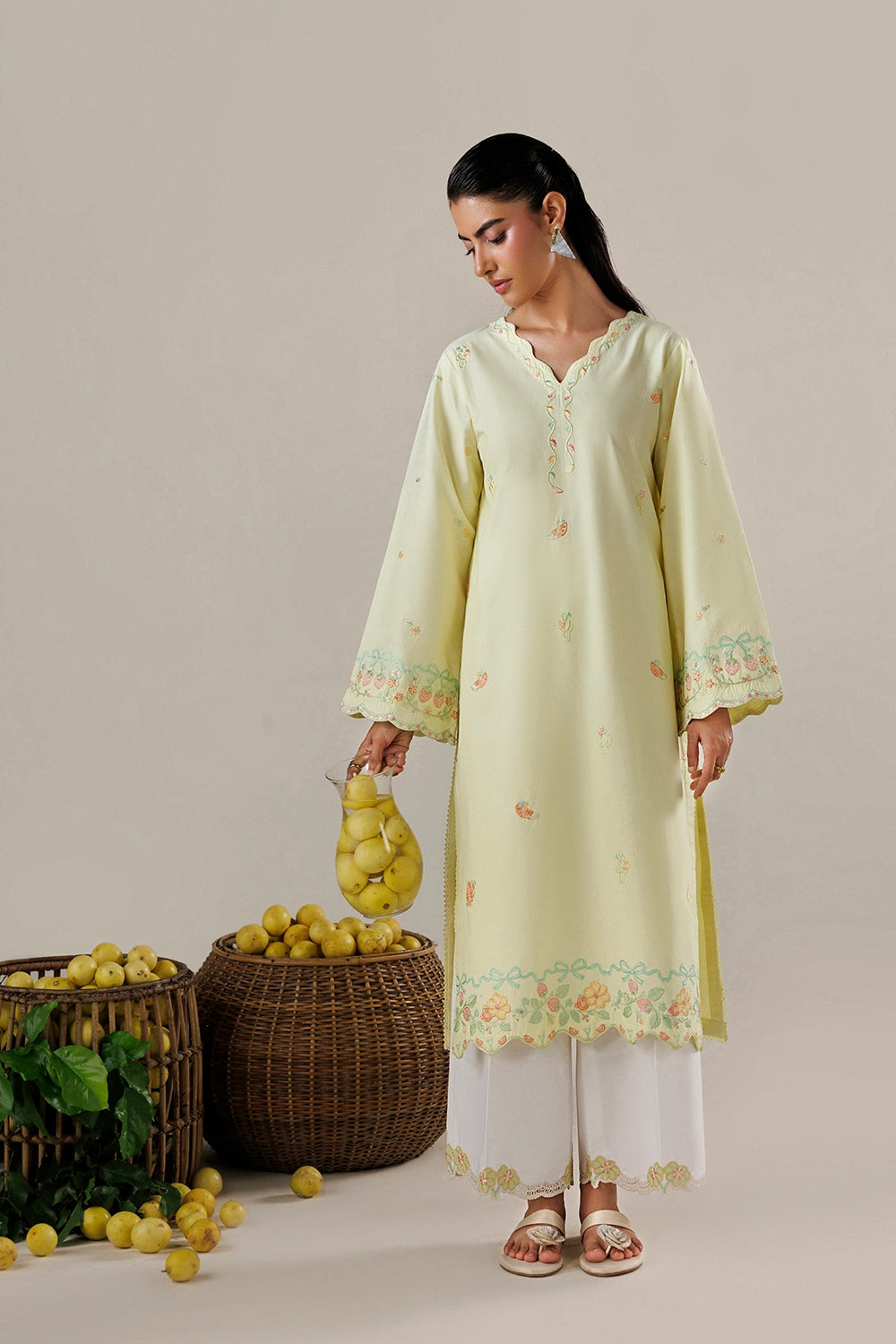 Azure | Chic Essentials | Sweet Citrus - Casual Dress - available at Maria Faisal in UK and USA.