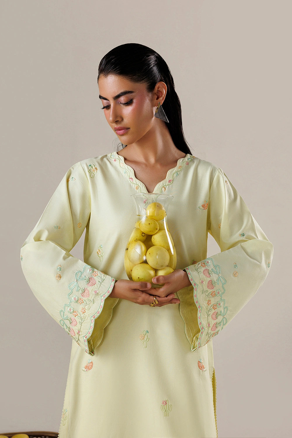 Azure | Chic Essentials | Sweet Citrus - Casual Dress - available at Maria Faisal in UK and USA.