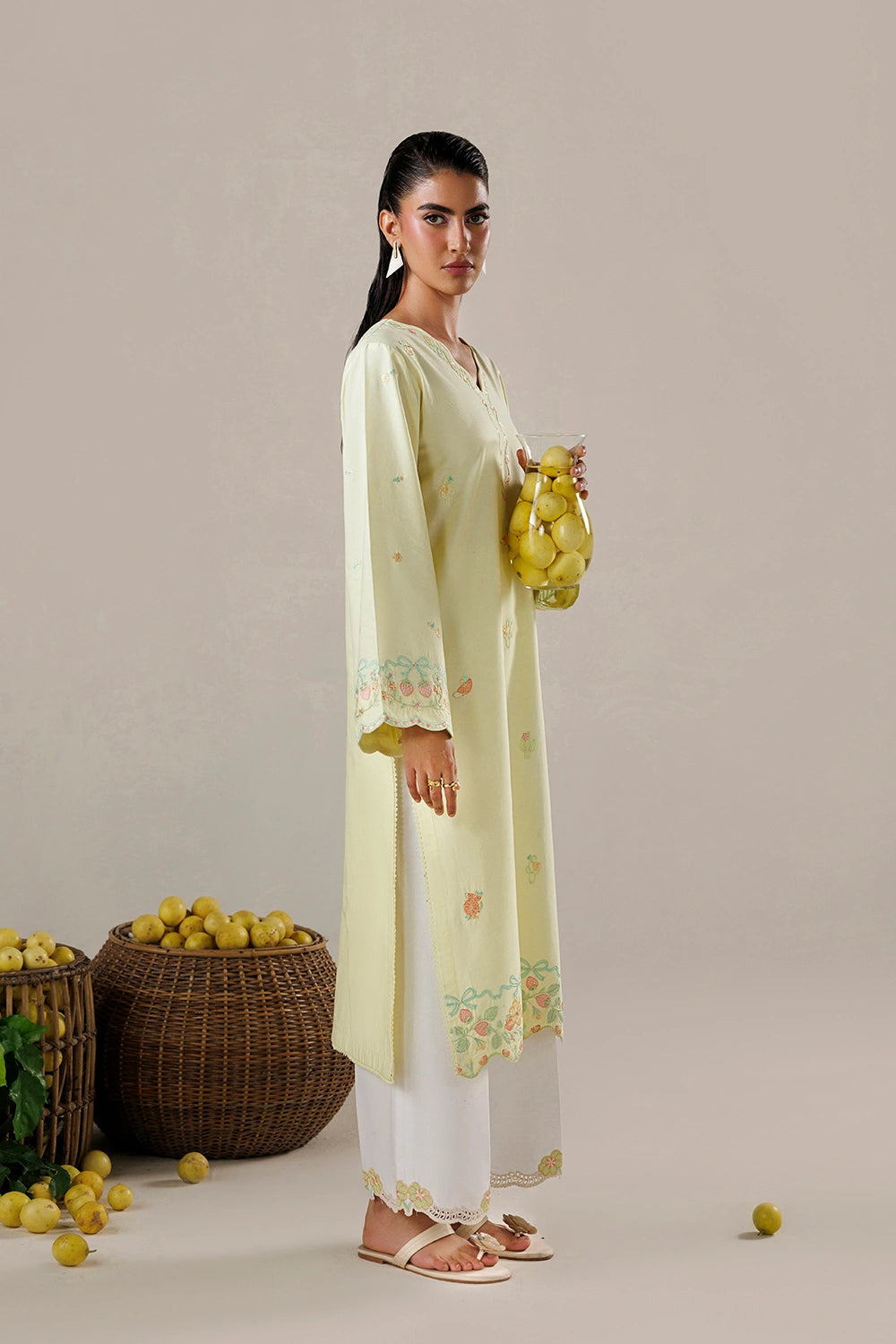 Azure | Chic Essentials | Sweet Citrus - Casual Dress - available at Maria Faisal in UK and USA.