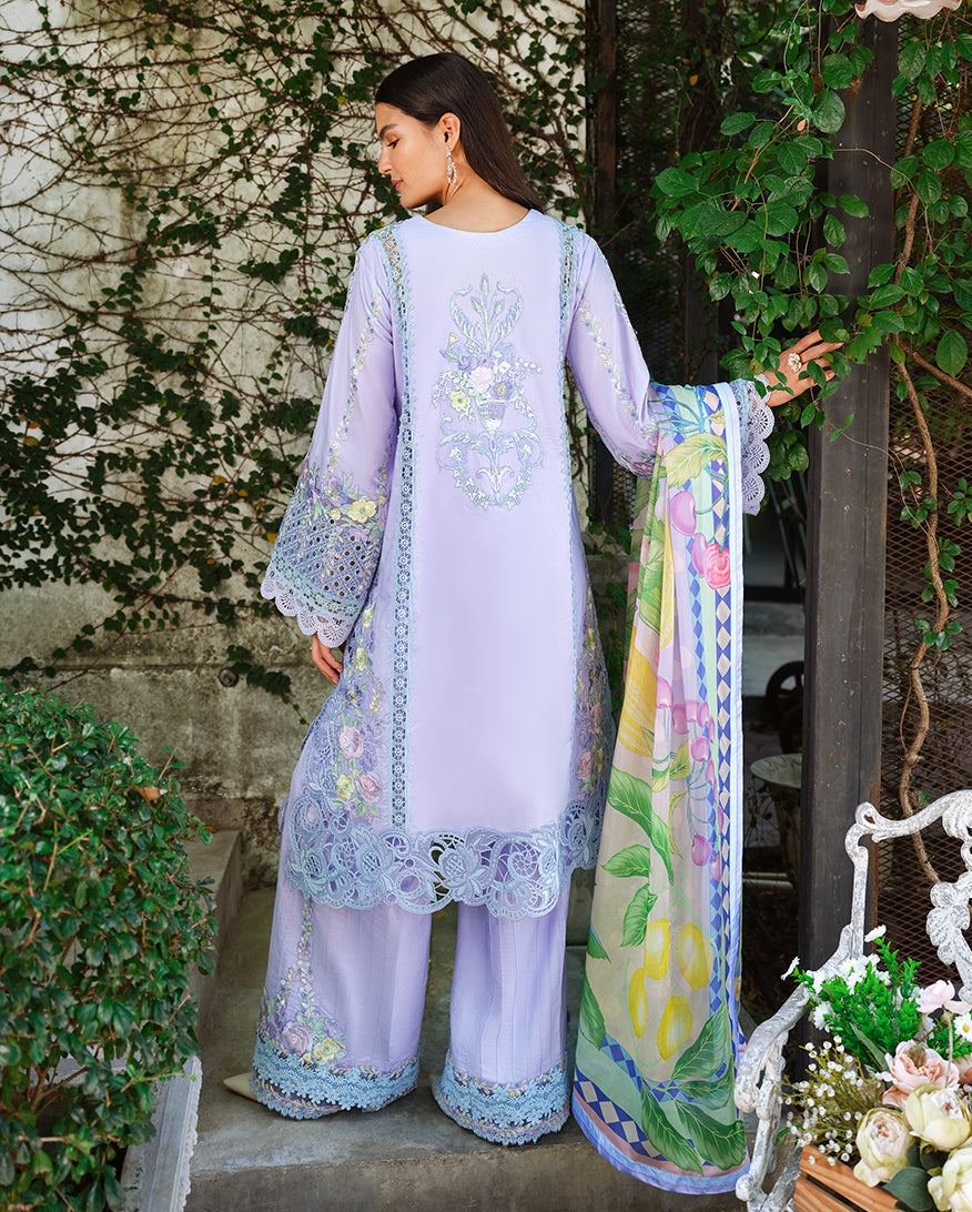 Mushq | Amoi Luxury Lawn | Sweet Confession - Luxury Dress - available at Maria Faisal in UK and USA.