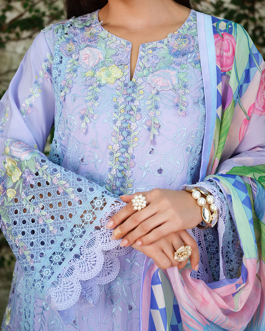 Mushq | Amoi Luxury Lawn | Sweet Confession - Luxury Dress - available at Maria Faisal in UK and USA.