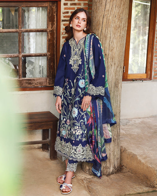 Mushq | The Secret Garden Lawn | Sylphae - Luxury Dress - available at Maria Faisal in UK and USA.