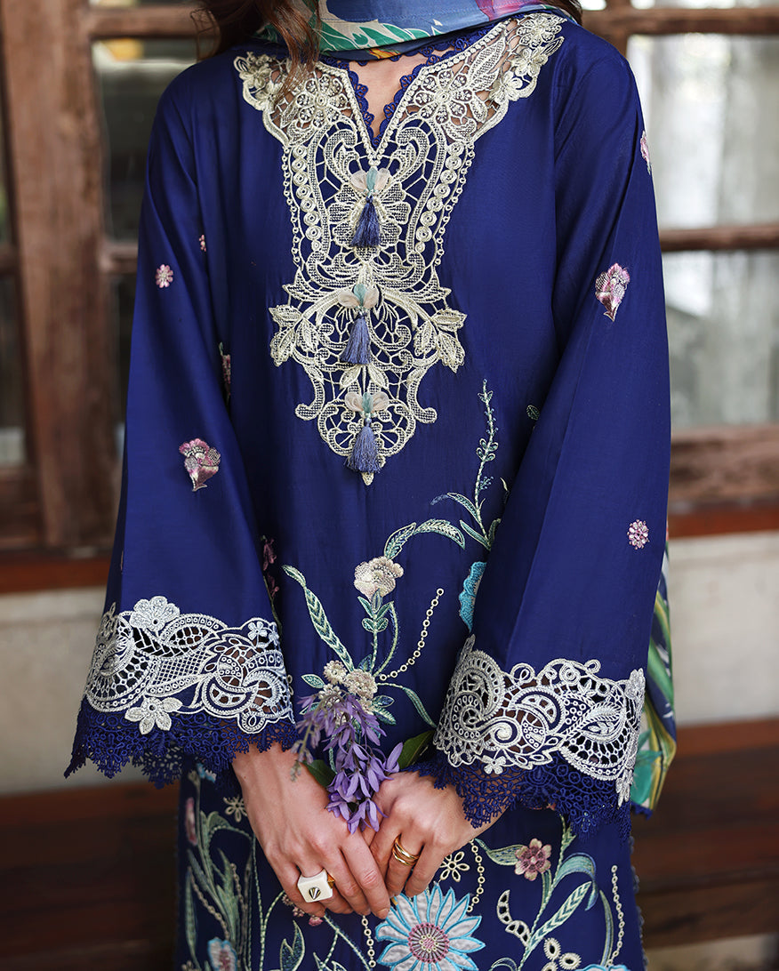Mushq | The Secret Garden Lawn | Sylphae - Luxury Dress - available at Maria Faisal in UK and USA.