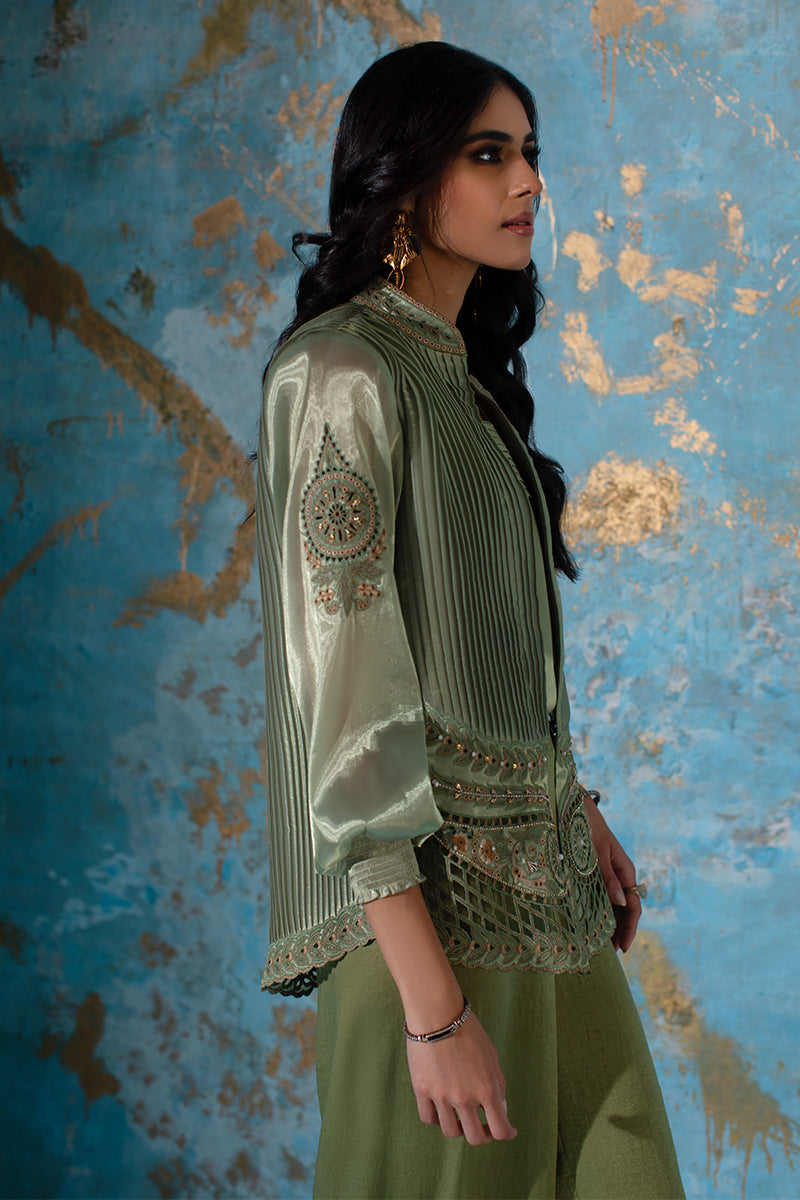 Wardha Saleem | Luxury Pret Fusion Wear | CHANTAL - JACKET SET (3 PC) - Ladies Clothes 