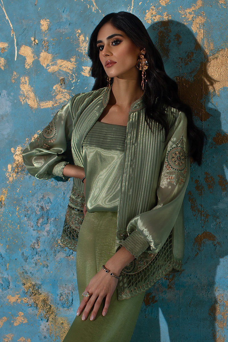 Wardha Saleem | Luxury Pret Fusion Wear | CHANTAL - JACKET SET (3 PC) - Ladies Clothes 