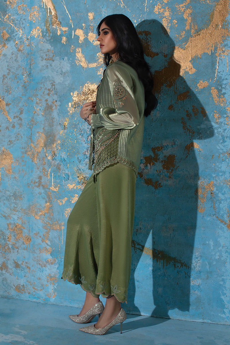 Wardha Saleem | Luxury Pret Fusion Wear | CHANTAL - JACKET SET (3 PC) - Ladies Clothes 