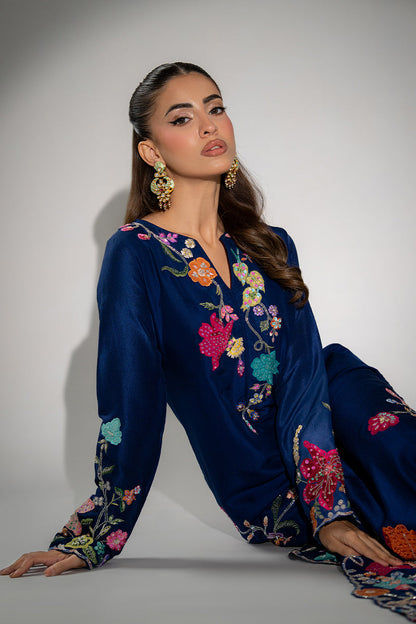 Mina Hassan | Winter 25 | Adina - Casual Dress - available at Maria Faisal in UK and USA.