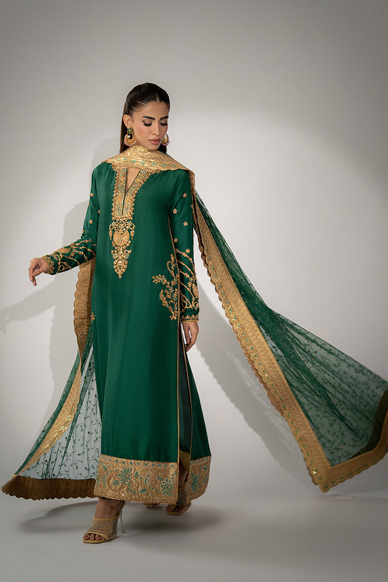 Mina Hassan | Winter 25 | Miraal - Casual Dress - available at Maria Faisal in UK and USA.