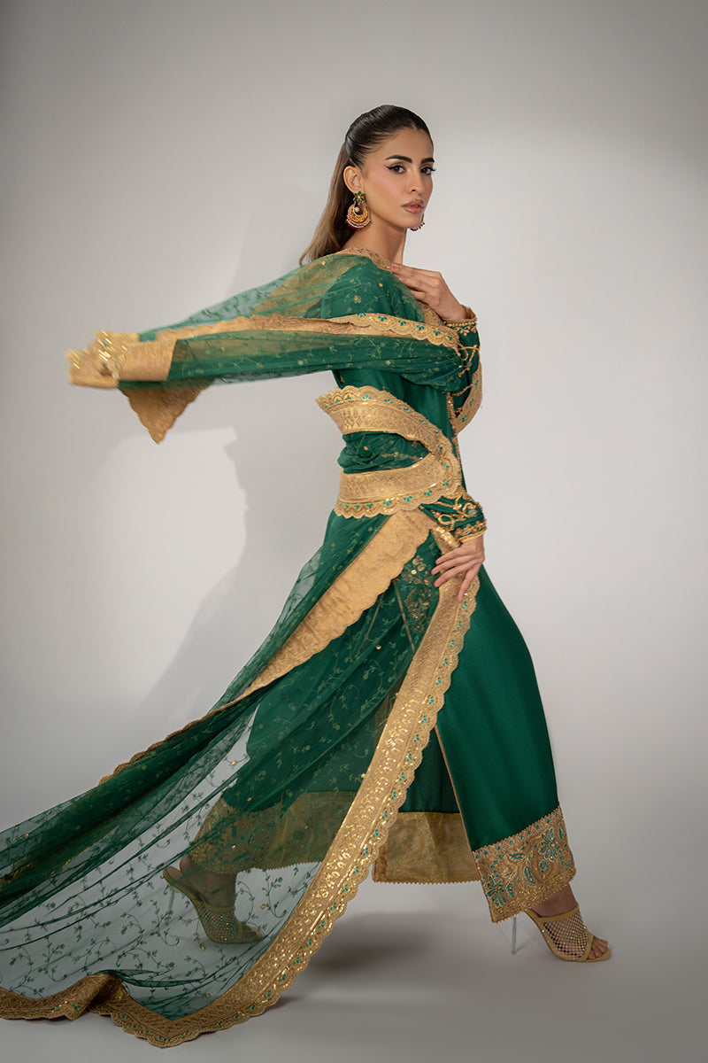 Mina Hassan | Winter 25 | Miraal - Casual Dress - available at Maria Faisal in UK and USA.