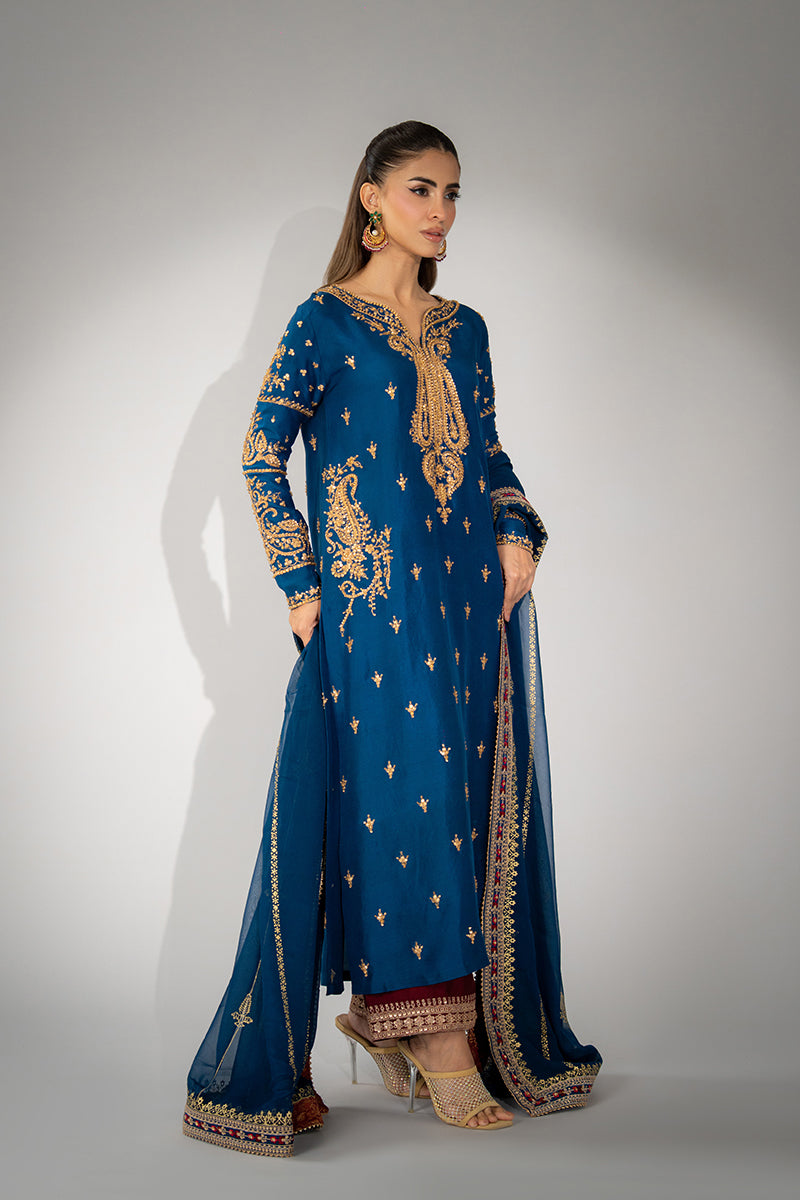 Mina Hassan | Winter 25 | Sireh - Casual Dress - available at Maria Faisal in UK and USA.