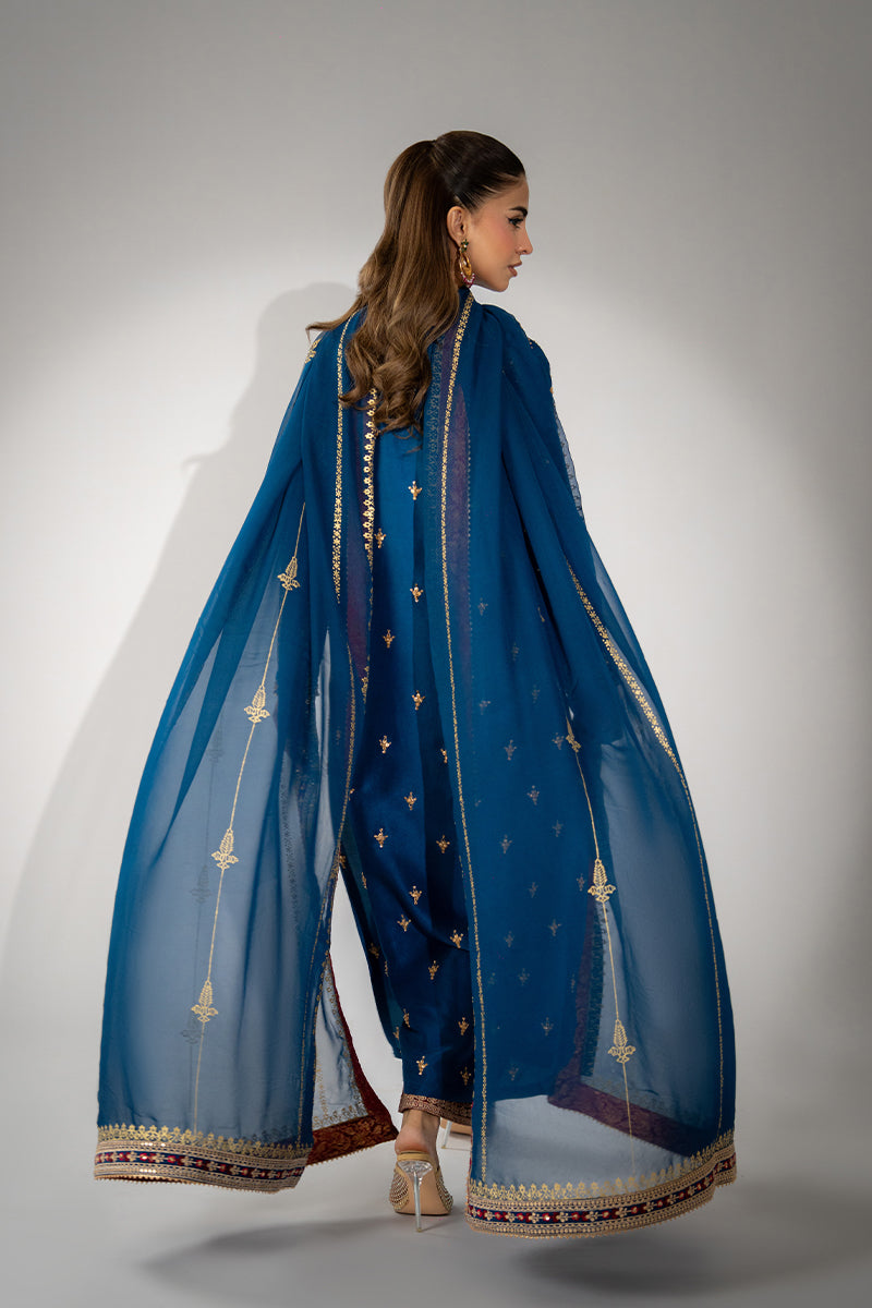 Mina Hassan | Winter 25 | Sireh - Casual Dress - available at Maria Faisal in UK and USA.