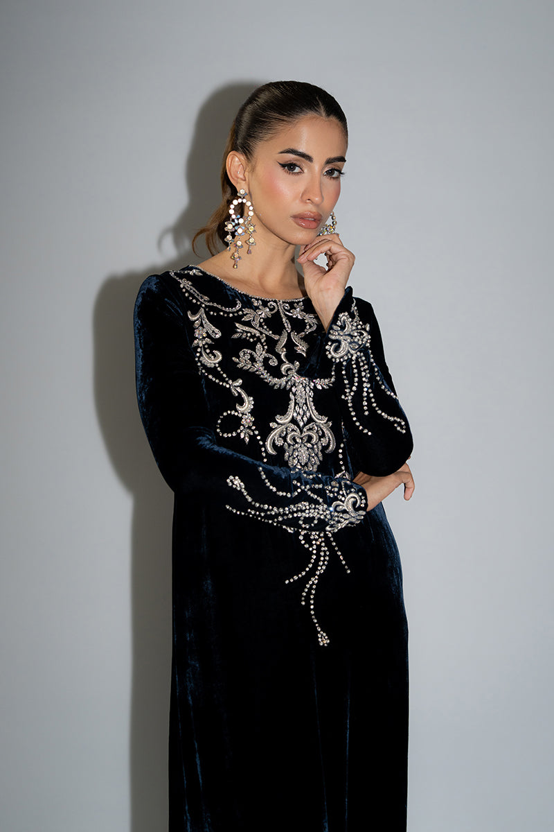 Mina Hassan | Winter 25 | Muskan - Casual Dress - available at Maria Faisal in UK and USA.