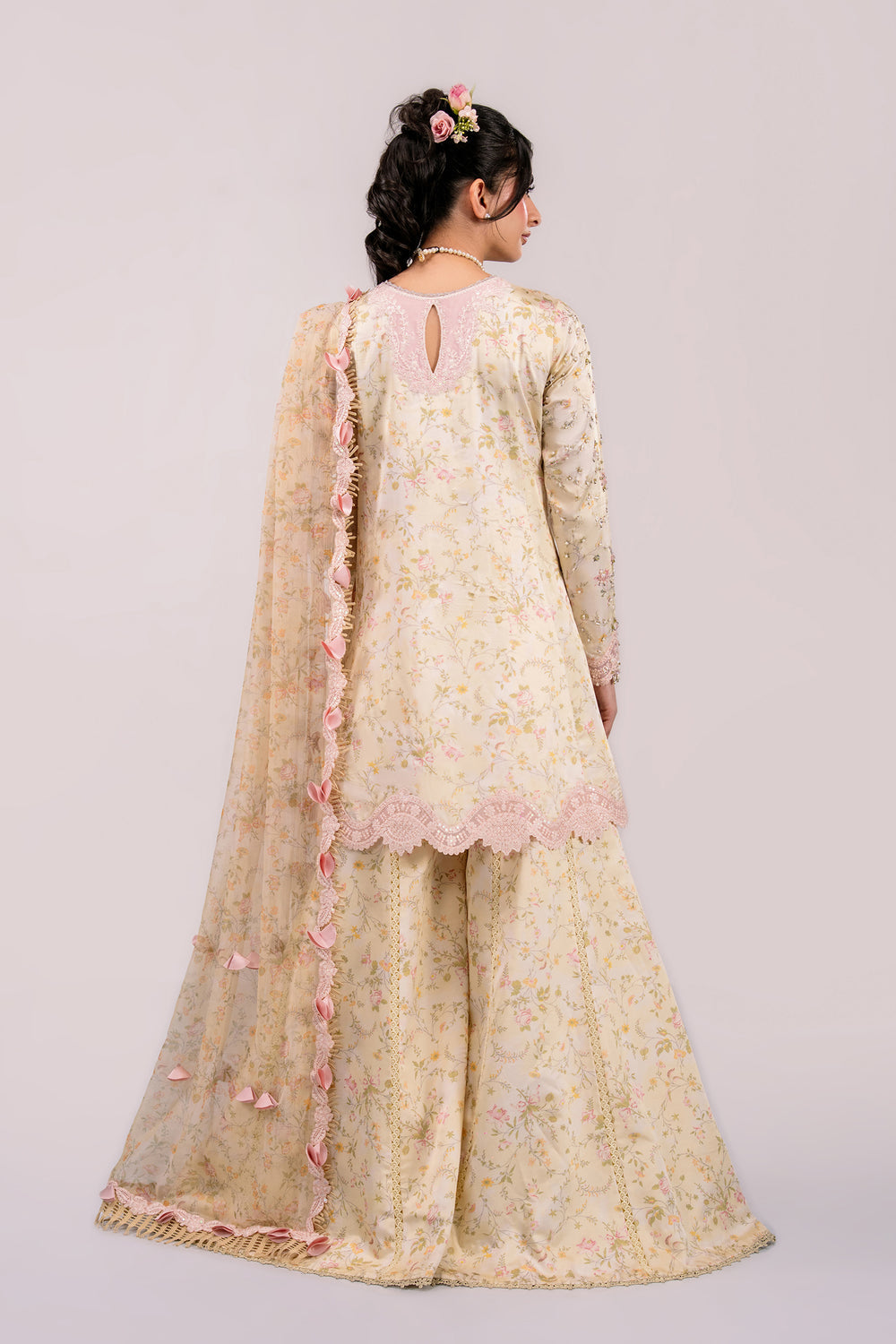 Qalamkar | Luxe Silk 26 | QSL-03 SOLENE - Luxury Dress - available at Maria Faisal in UK and USA.