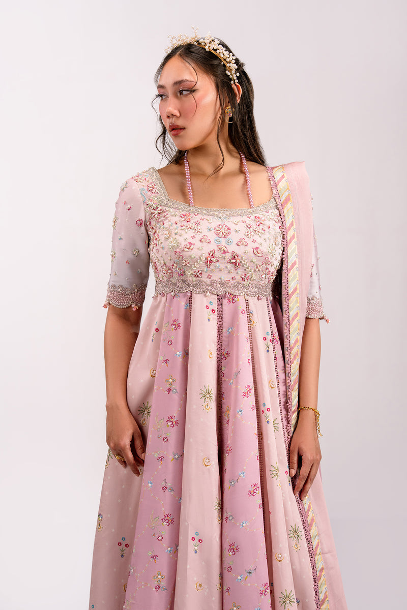 Qalamkar | Luxe Silk 26 | QSL-04 LARA - Luxury Dress - available at Maria Faisal in UK and USA.