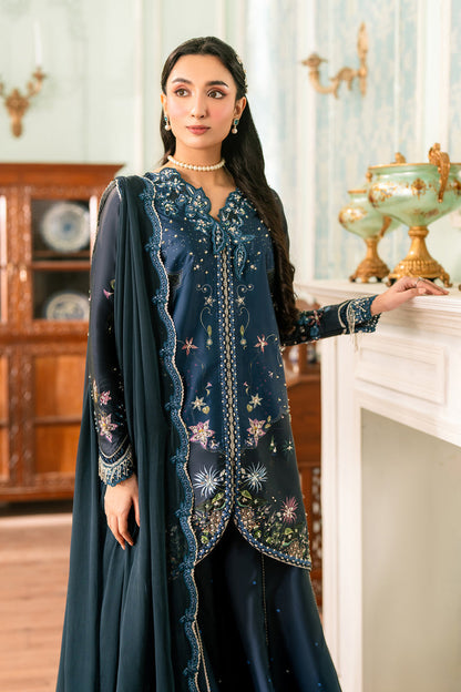 Qalamkar | Luxe Silk 26 | QSL-06 NERINA - Luxury Dress - available at Maria Faisal in UK and USA.
