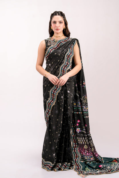 Qalamkar | Luxe Silk 26 | QSL-08 LINNEA - Luxury Dress - available at Maria Faisal in UK and USA.