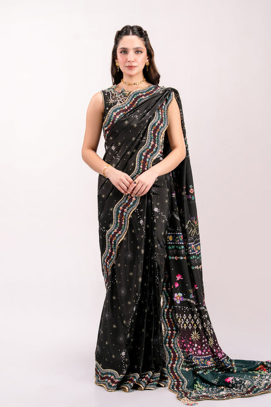 Qalamkar | Luxe Silk 26 | QSL-08 LINNEA - Luxury Dress - available at Maria Faisal in UK and USA.