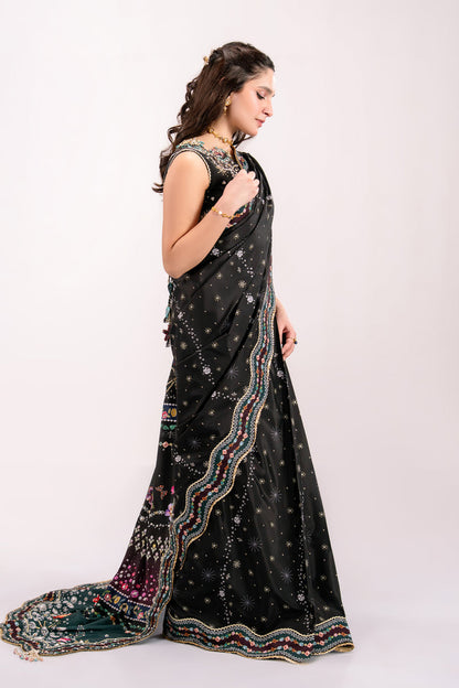 Qalamkar | Luxe Silk 26 | QSL-08 LINNEA - Luxury Dress - available at Maria Faisal in UK and USA.