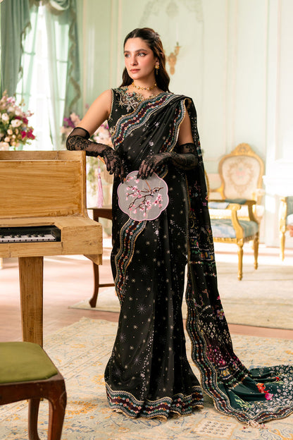 Qalamkar | Luxe Silk 26 | QSL-08 LINNEA - Luxury Dress - available at Maria Faisal in UK and USA.
