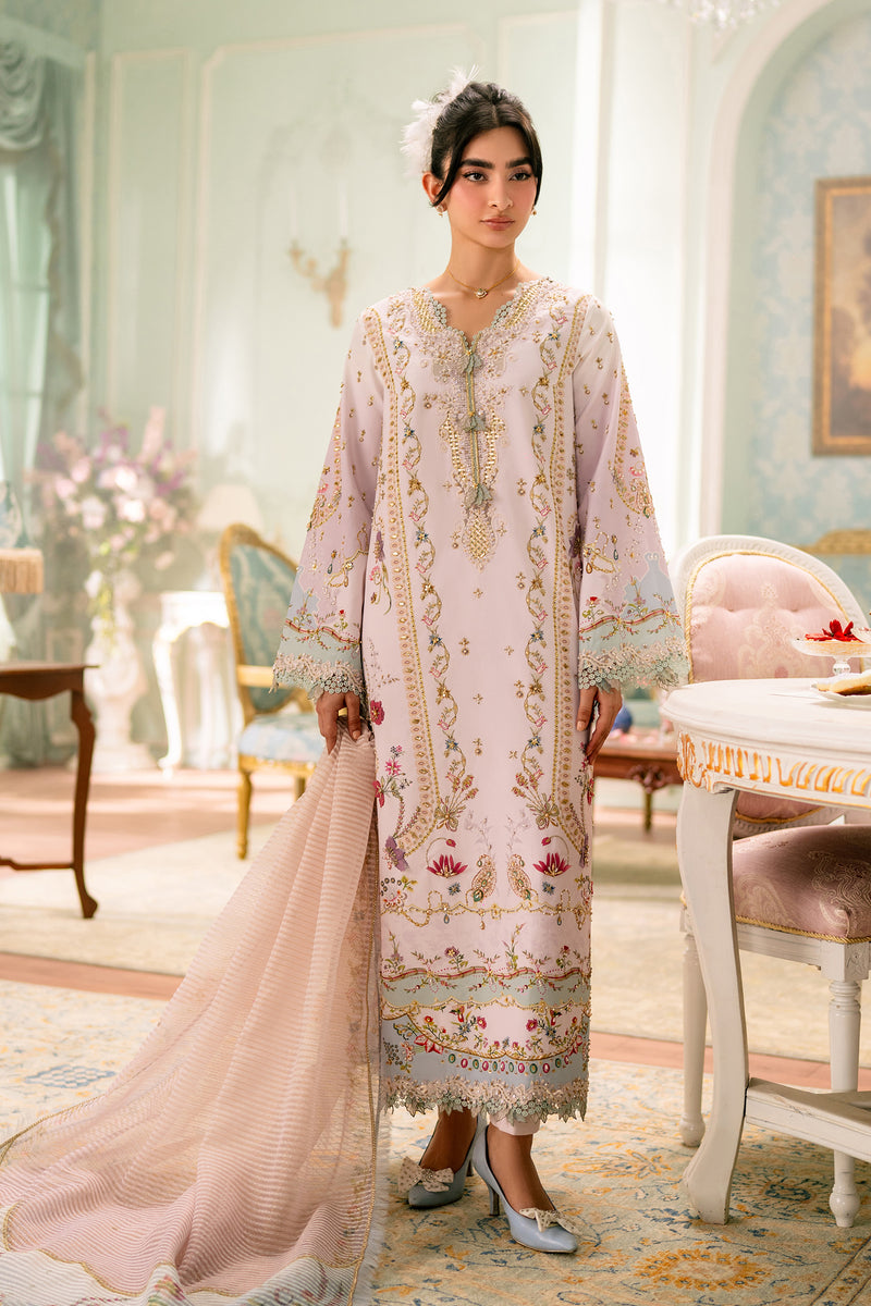 Qalamkar | Luxe Silk 26 | QSL-07 NOA - Luxury Dress - available at Maria Faisal in UK and USA.