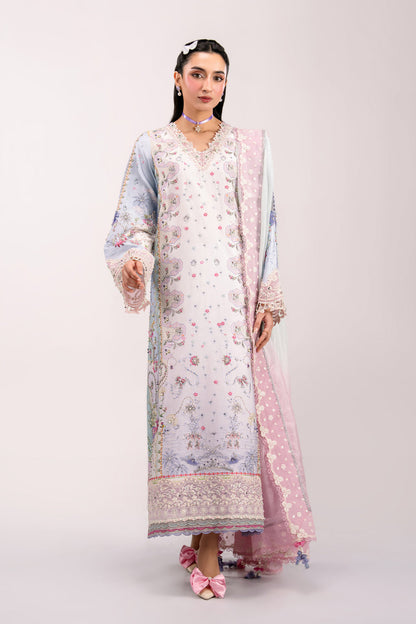 Qalamkar | Luxe Silk 26 | QSL-05 AKARI - Luxury Dress - available at Maria Faisal in UK and USA.