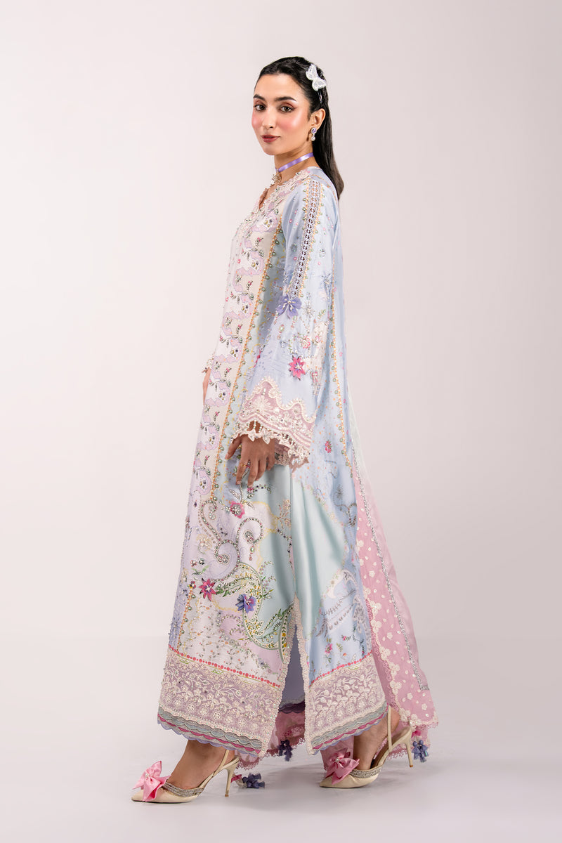 Qalamkar | Luxe Silk 26 | QSL-05 AKARI - Luxury Dress - available at Maria Faisal in UK and USA.