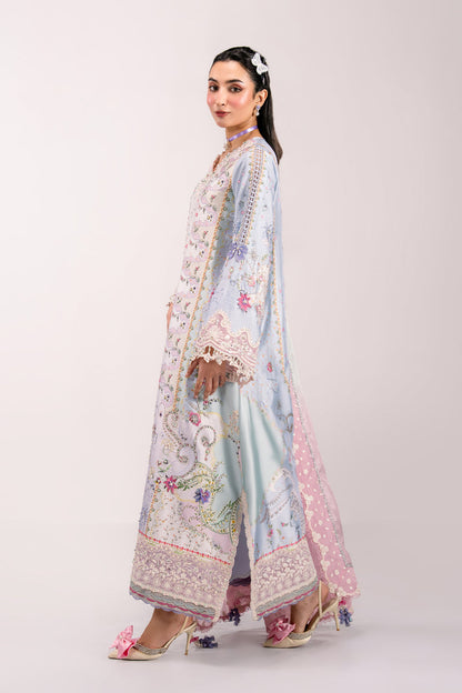 Qalamkar | Luxe Silk 26 | QSL-05 AKARI - Luxury Dress - available at Maria Faisal in UK and USA.