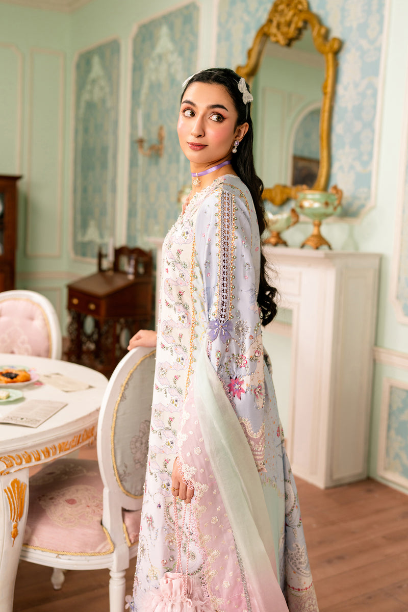 Qalamkar | Luxe Silk 26 | QSL-05 AKARI - Luxury Dress - available at Maria Faisal in UK and USA.