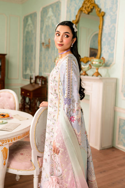 Qalamkar | Luxe Silk 26 | QSL-05 AKARI - Luxury Dress - available at Maria Faisal in UK and USA.