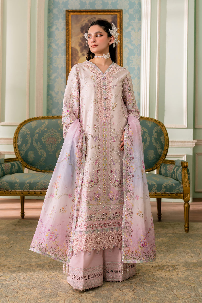 Qalamkar | Luxe Silk 26 | QSL-02 CALISTA - Luxury Dress - available at Maria Faisal in UK and USA.