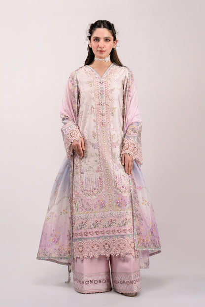 Qalamkar | Luxe Silk 26 | QSL-02 CALISTA - Luxury Dress - available at Maria Faisal in UK and USA.