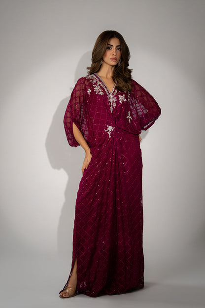 Mina Hassan | Winter 25 | Rumi - Casual Dress - available at Maria Faisal in UK and USA.