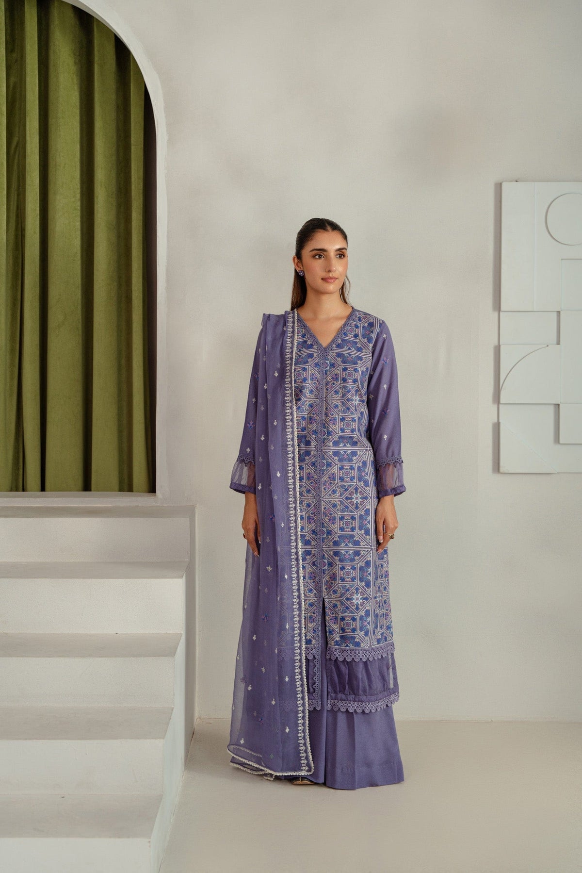 Taana Baana | Manzil Winter |  B3400A - Designer Dress with Intricate embroidery and embellishments. Shop elegent wedding dress at Maria Faisal.