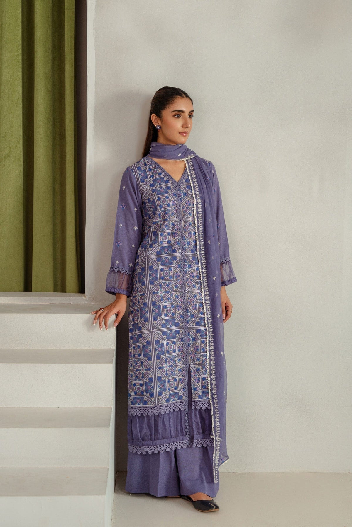Taana Baana | Manzil Winter |  B3400A - Designer Dress with Intricate embroidery and embellishments. Shop elegent wedding dress at Maria Faisal.