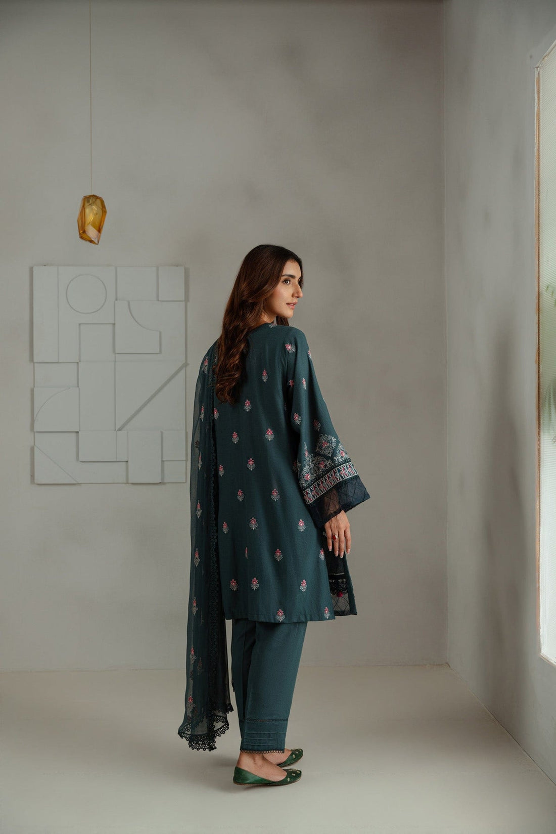 Taana Baana | Manzil Winter |  C3414B - Designer Dress with Intricate embroidery and embellishments. Shop elegent wedding dress at Maria Faisal.