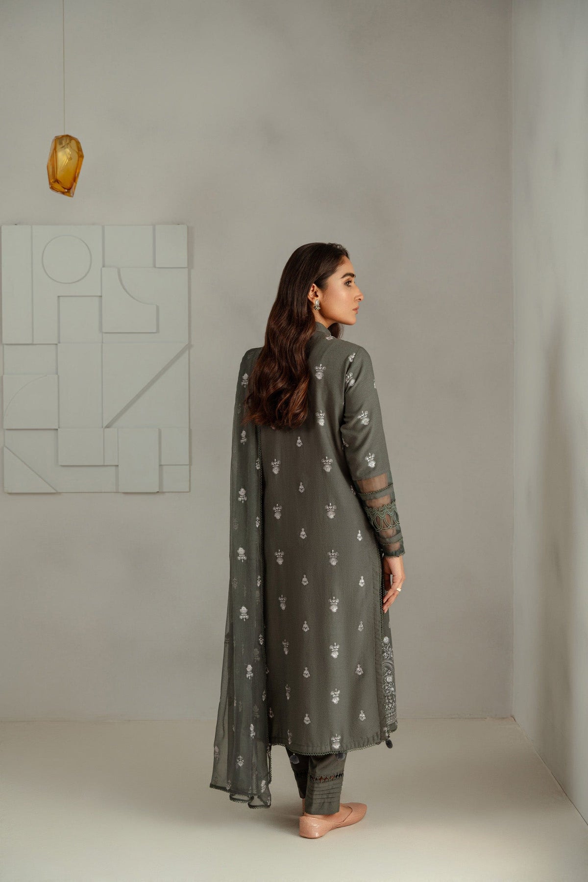 Taana Baana | Manzil Winter |  S3390A - Designer Dress with Intricate embroidery and embellishments. Shop elegent wedding dress at Maria Faisal.