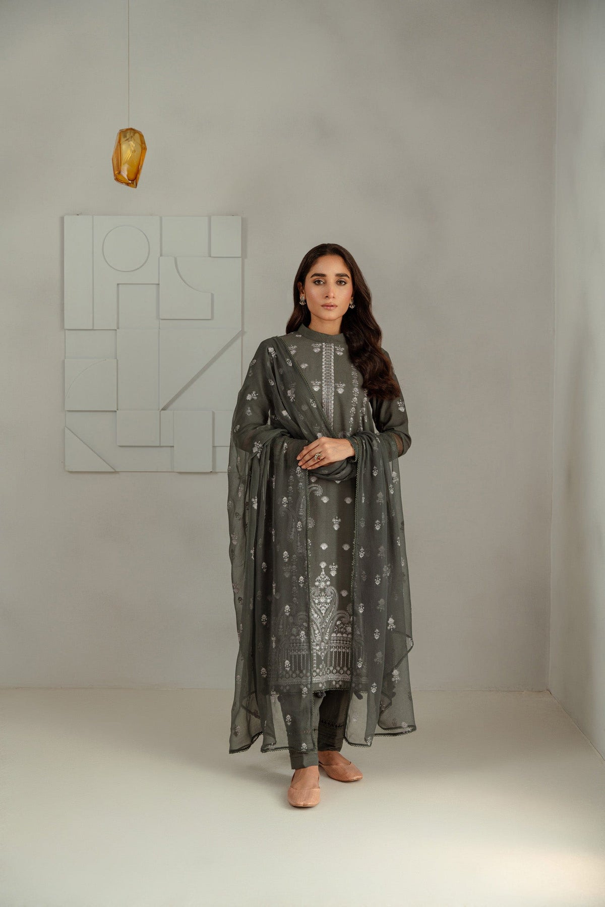 Taana Baana | Manzil Winter |  S3390A - Designer Dress with Intricate embroidery and embellishments. Shop elegent wedding dress at Maria Faisal.
