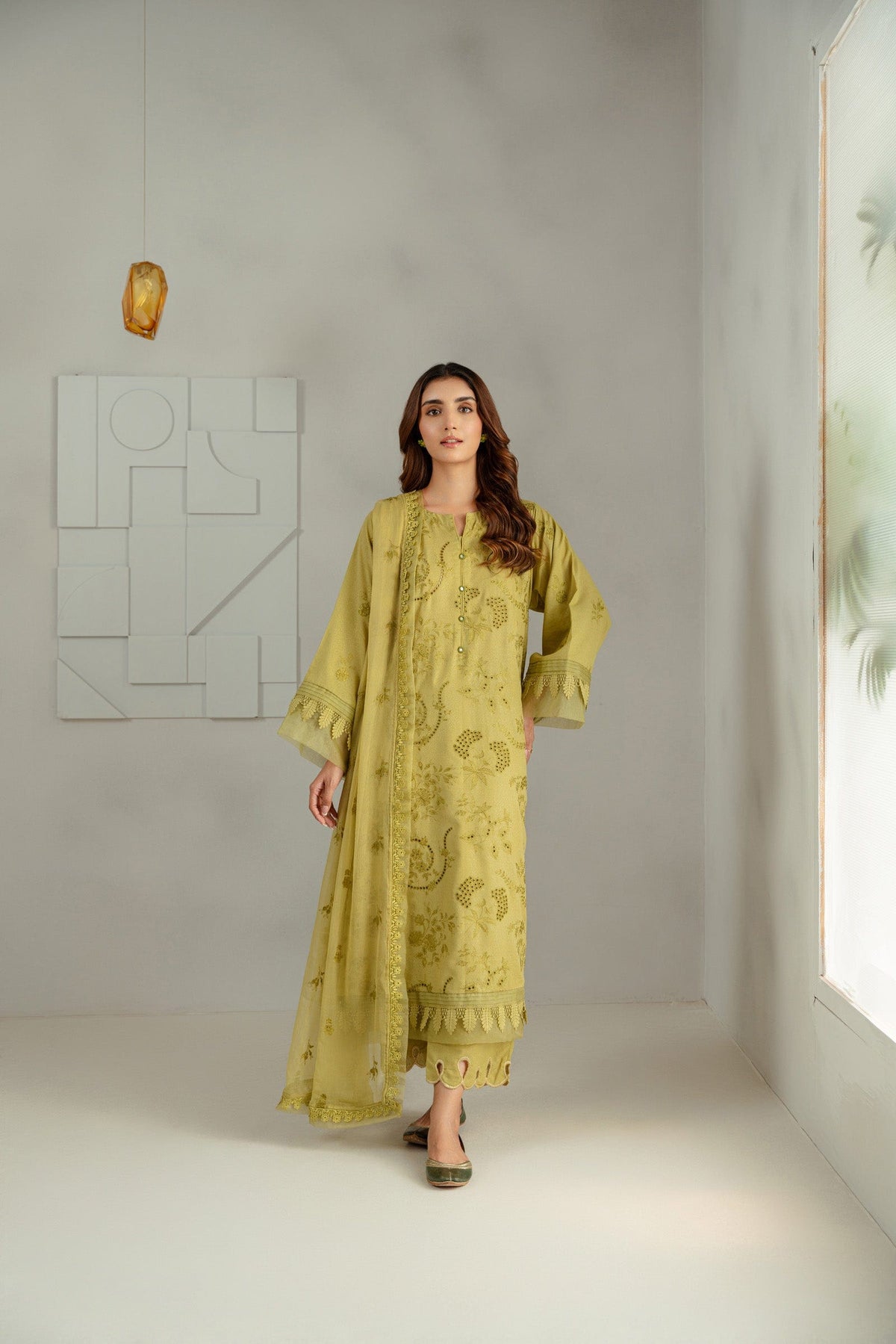 Taana Baana | Manzil Winter |  C3416A - Designer Dress with Intricate embroidery and embellishments. Shop elegent wedding dress at Maria Faisal.